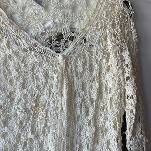 Crouched lace maxi with jacket